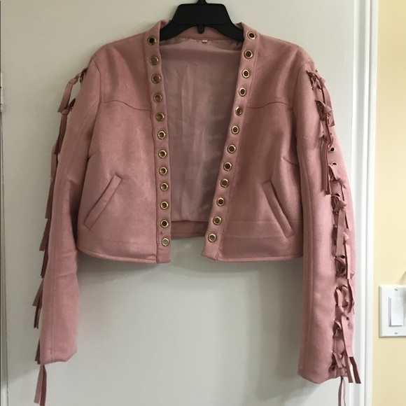 Jackets & Blazers - Faux suede cropped jacket